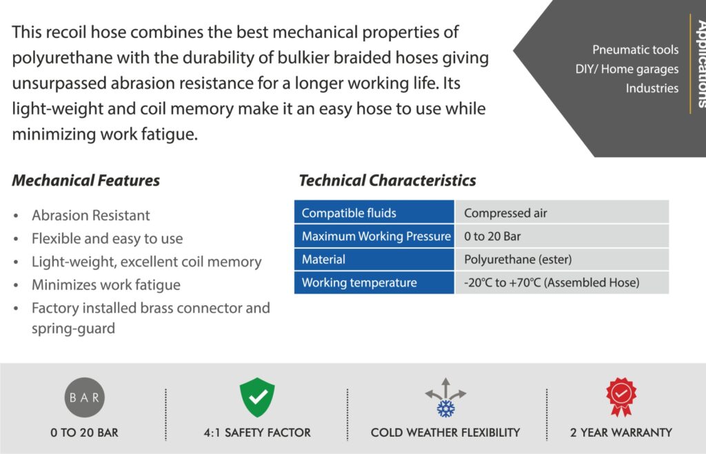 Poly Braided Recoil Hose